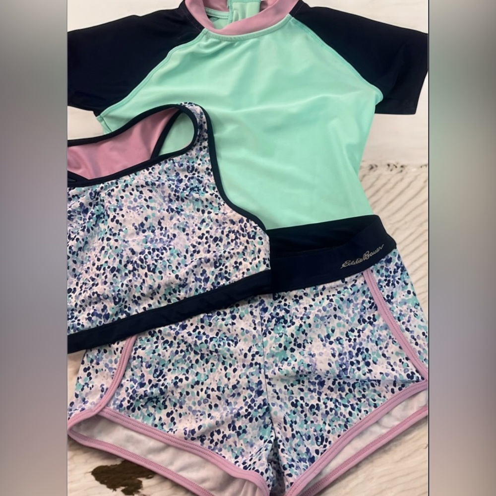 Eddie Bauer Little Girl's 3- Piece Mix & Match Swim Set